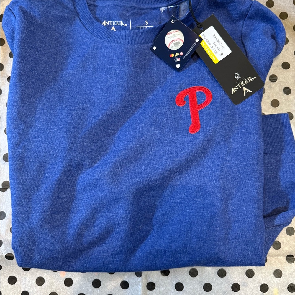 Antigua Philadelphia Phillies Royal Blue crew neck sweatshirt